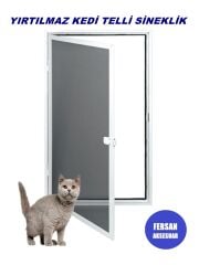 KEDİ TELLİ MENTEŞELİ PENCERE SİNEKLİK