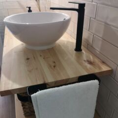 Siyah Banyo Askısı – Paslanmaz Çelik, Yapışkanlı, Şık ve Pratik Havluluk & Eşya Düzenleyici