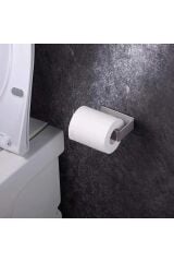 Paslanmaz Çelik Tuvalet Kağıtlığı – Vidasız Montaj, Delme Gerektirmez, Yapışkanlı